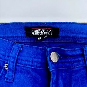 Royal blue denim skinny fit